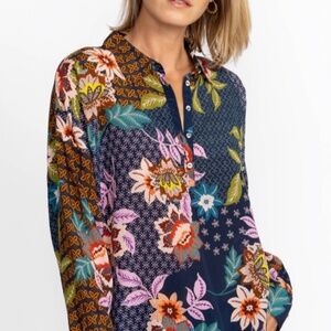 NWT! Stunning silk Johnny Was Delfino Lotus blouse